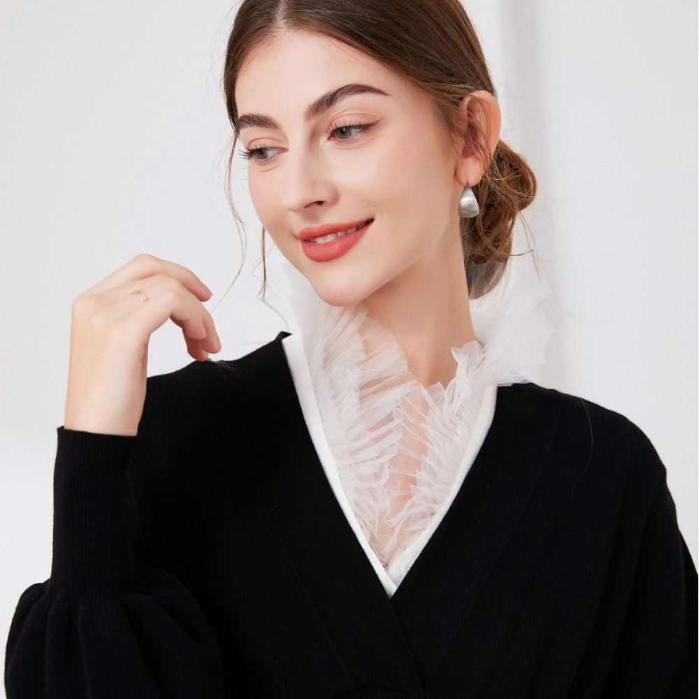Tops - Suéter feminino de outono/inverno com gola