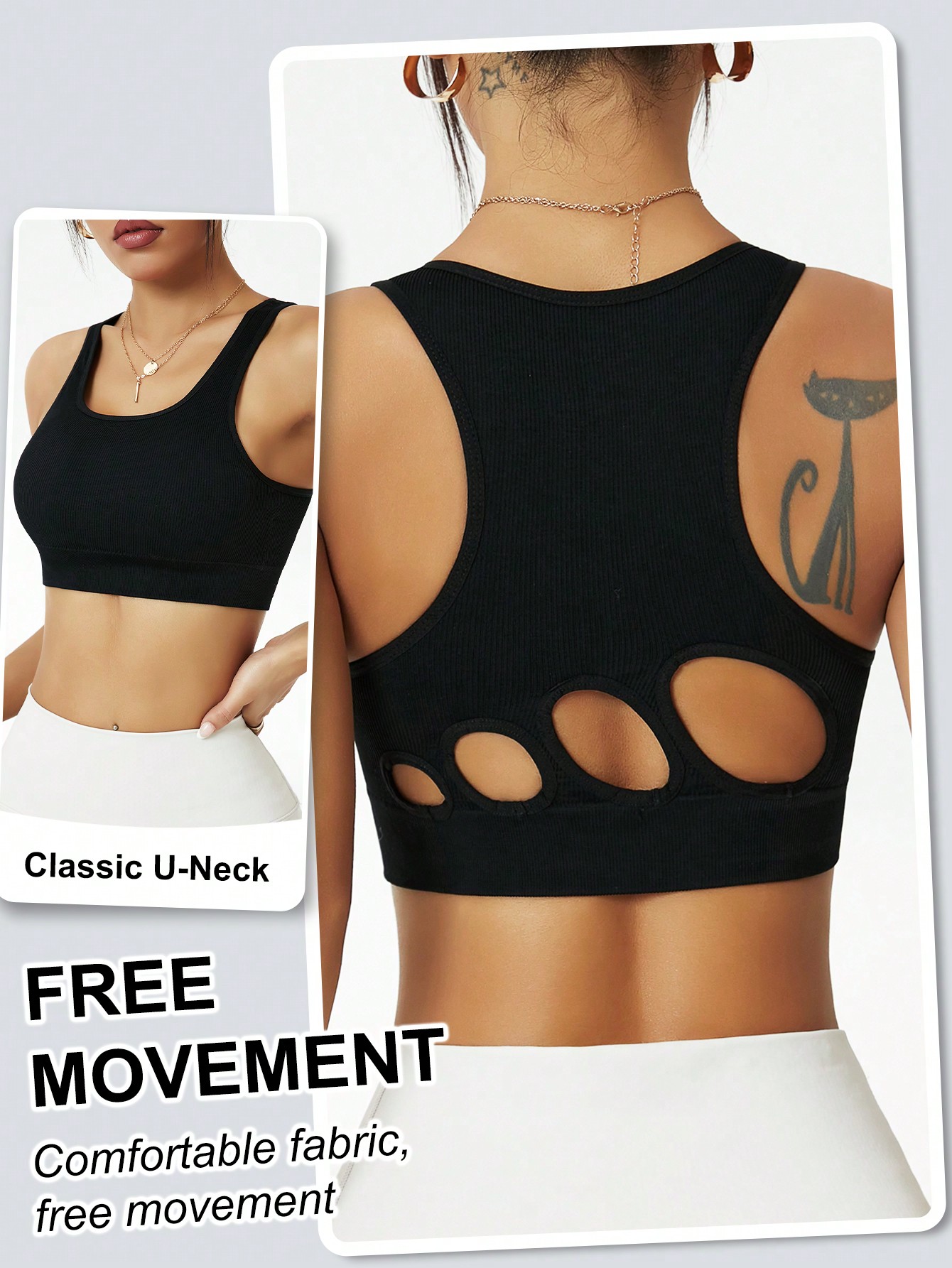 Sutiã Esportivo Feminino Canel - Seamless Ribbed Workout Tank Top avaliação e preço