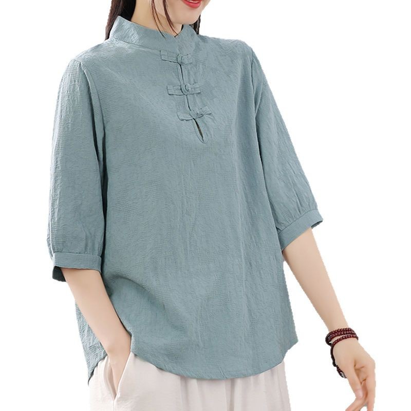 Blusa de gola redonda, comprim - Blouses avaliação e preço