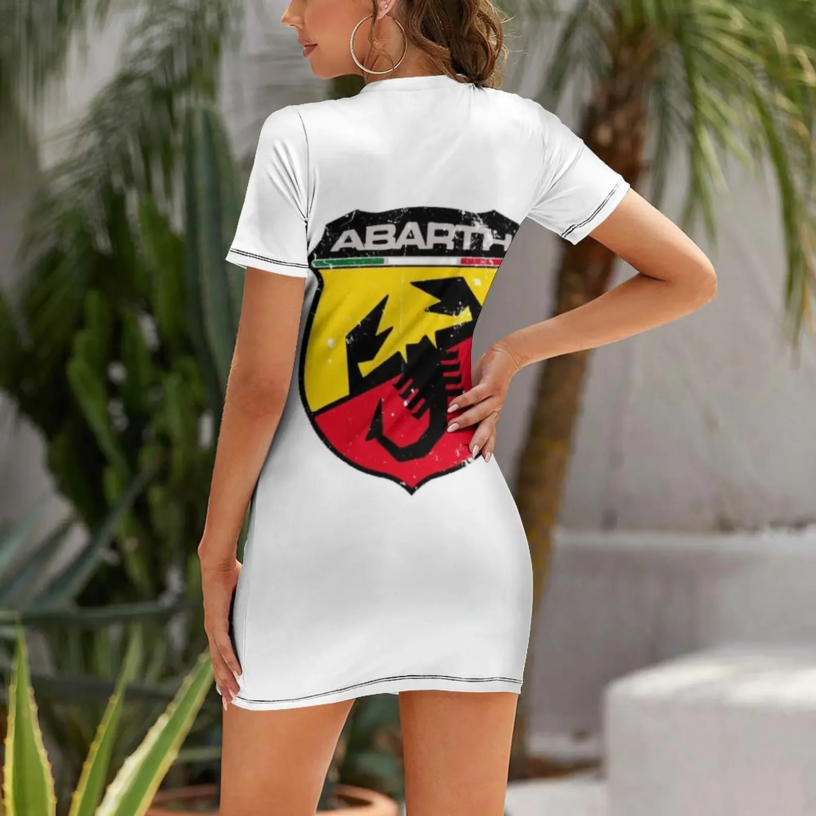 Camiseta Clássica Abarthlogo d - Korean Style A Line Shirt Dress avaliação e preço