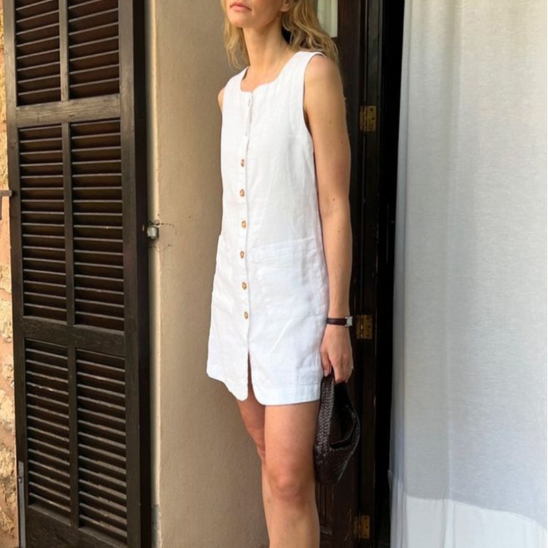 Vestido Feminino de Verão 100% - French Vintage Floral Midi Dress avaliação e preço