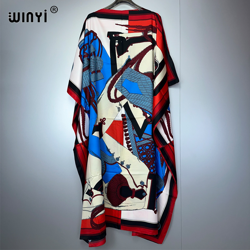 Winyi verão kaftan africano fe - Boho Summer Beach Maxi Dress avaliação e preço