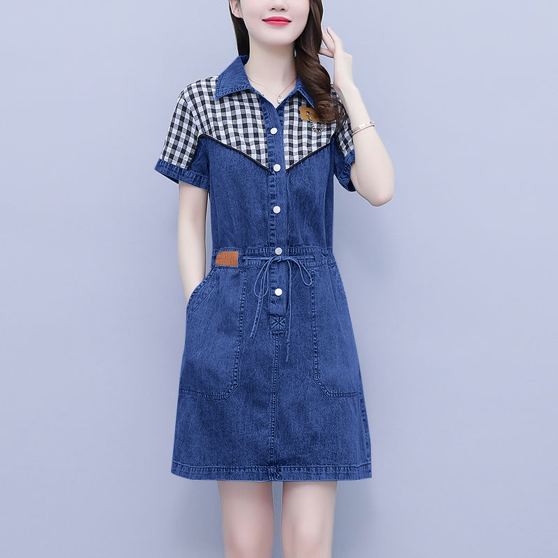 Vestido Feminino Plus Size Est - Korean Style A Line Shirt Dress avaliação e preço