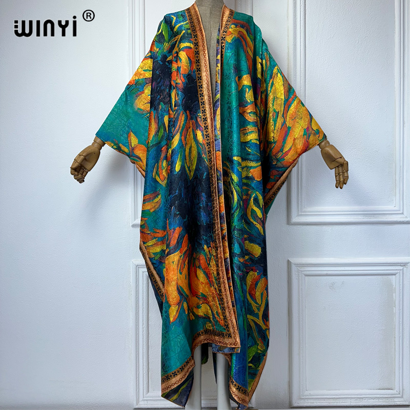 WINYI-Boho impressão Open Beac - Boho Summer Beach Maxi Dress avaliação e preço